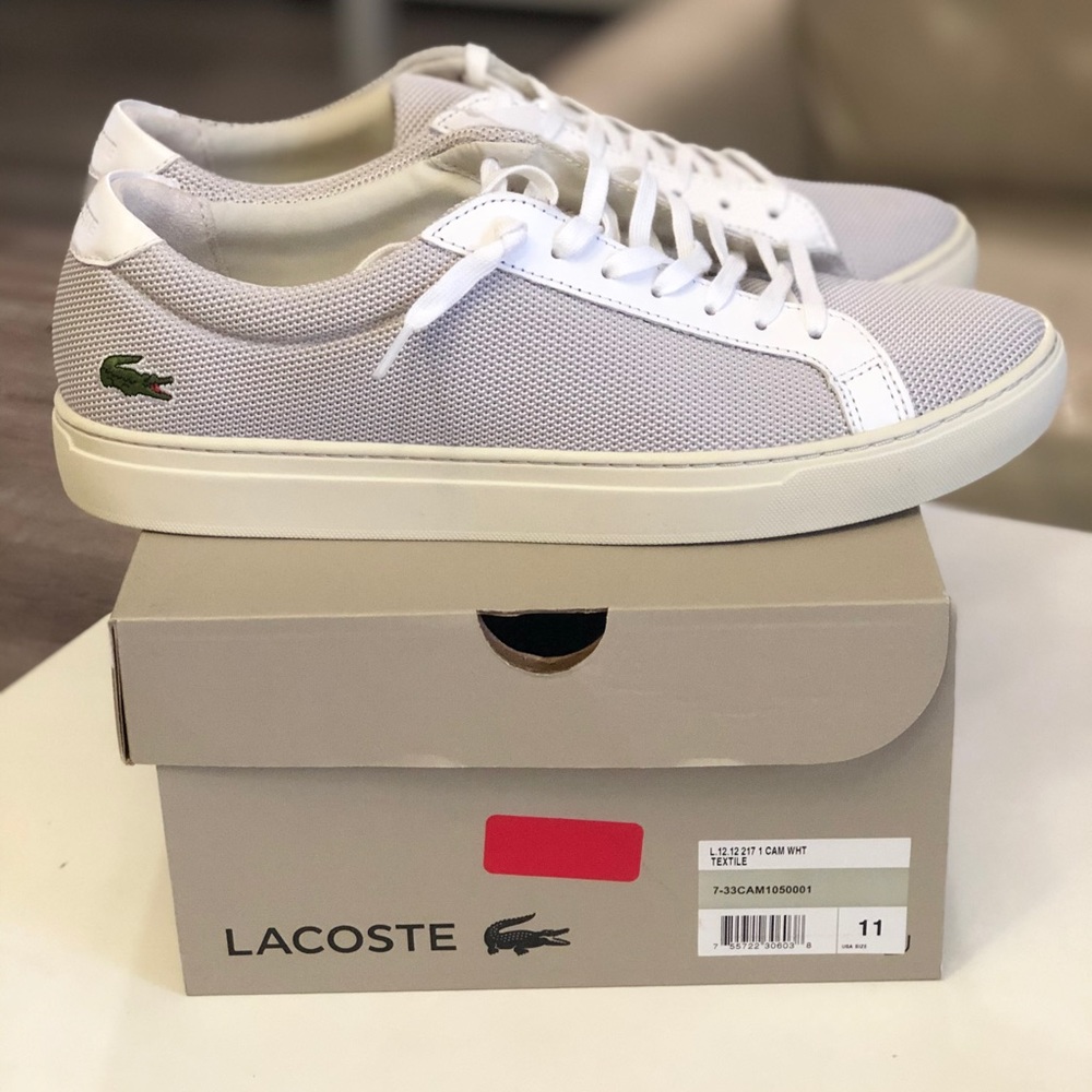 LACOSTE L.12.12 CAM WHT TEXTILE 🛑Sold🛑 - Picture 1 of 8